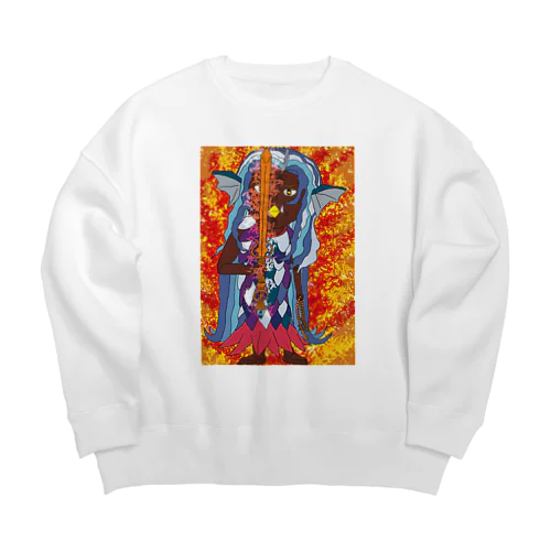 不動アマビエ　Part-1 Big Crew Neck Sweatshirt