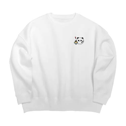 プリンを欲するぱんださん Big Crew Neck Sweatshirt