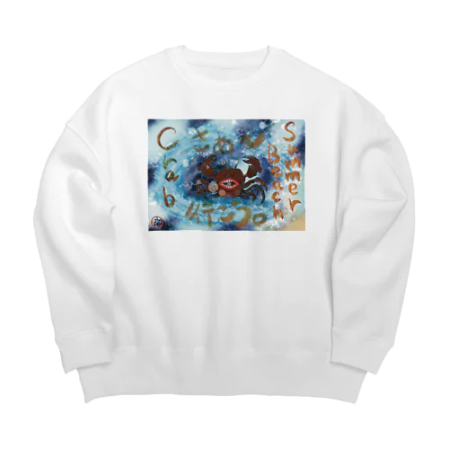 夏のビーチ「カニ」ってどんな事考えているのかな？分かんない事ってあるよね。💗 Big Crew Neck Sweatshirt