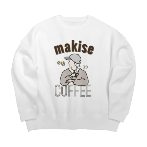 マキセコーヒー Big Crew Neck Sweatshirt