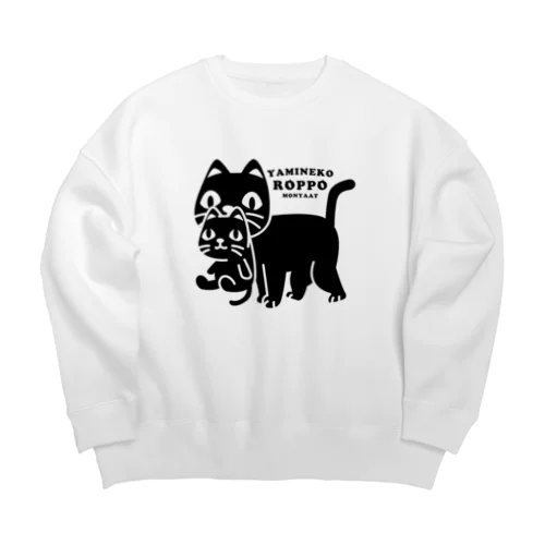 やみねこ、ろっぽ Big Crew Neck Sweatshirt