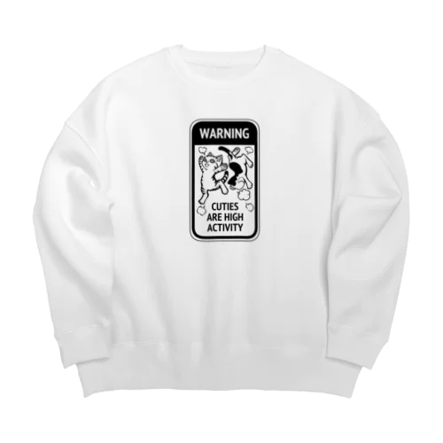 こねこ活発危険！ Big Crew Neck Sweatshirt