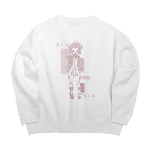 ʚサブカル乙女な女の子ɞ Big Crew Neck Sweatshirt