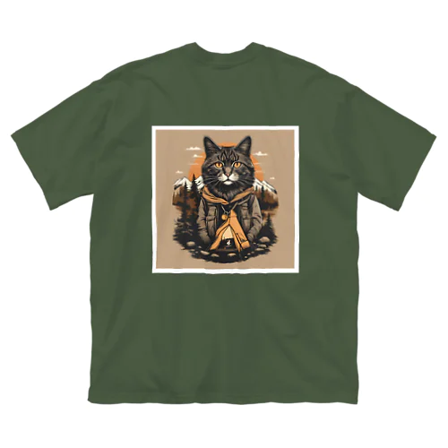 アウトドア猫 ビッグシルエットTシャツ