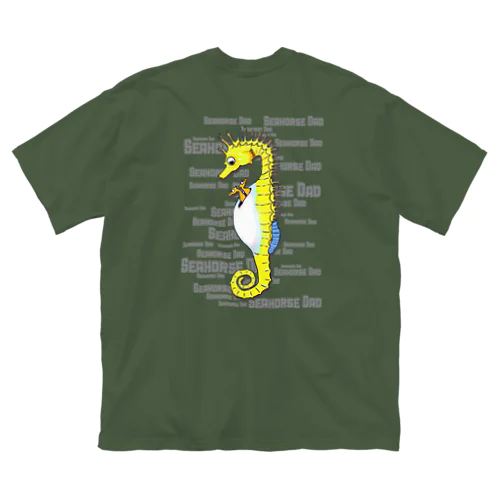 Seahorse Dad バックプリント Big T-Shirt