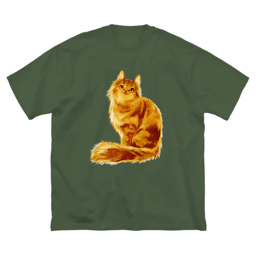 046はちわびねこグッズ ビッグシルエットTシャツ