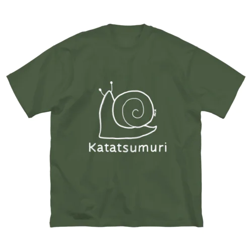 Katatsumuri (カタツムリ) 白デザイン ビッグシルエットTシャツ