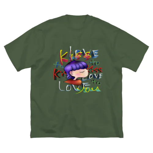 Kiss you design  ビッグシルエットTシャツ