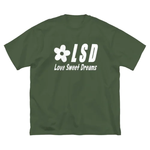 LSDフルロゴ　白 ビッグシルエットTシャツ