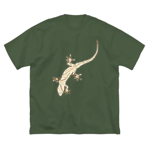 Japanese gecko(ニホンヤモリ)　英語デザイン Big T-Shirt