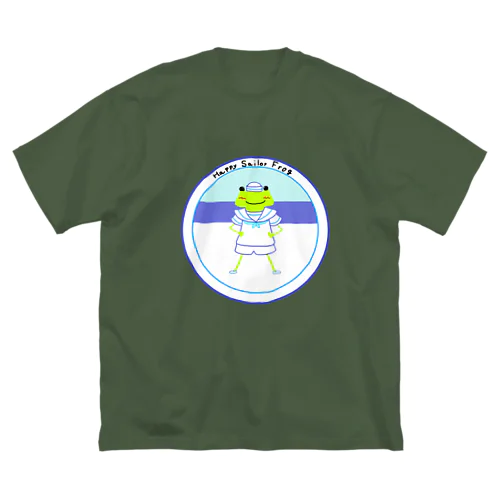 ハッピーカエルくん水兵ボーイ空と海 Big T-Shirt