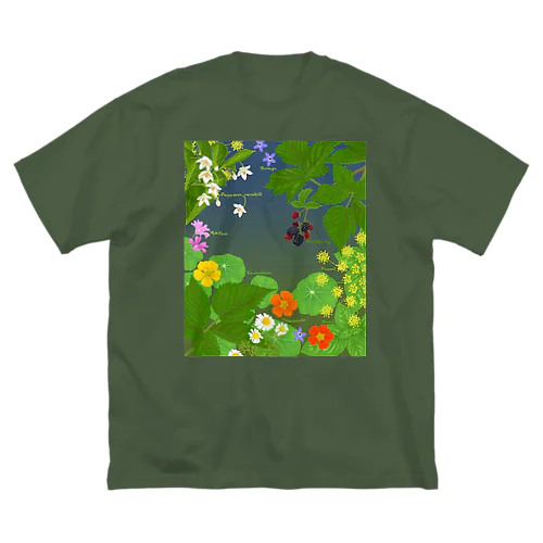 庭の植物（宵） ビッグシルエットTシャツ