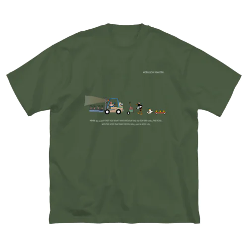 NRG.ローズメイク(WH) ビッグシルエットTシャツ