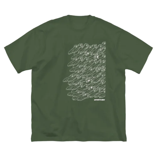 群れ (白) ビッグシルエットTシャツ