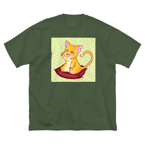 和ねこ(和柄ver.) ビッグシルエットTシャツ