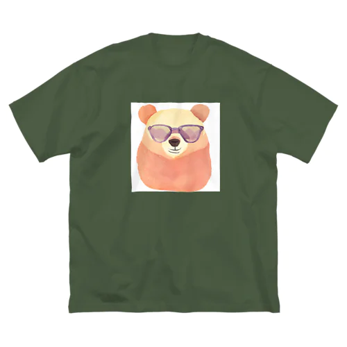 メガネっクマ① ビッグシルエットTシャツ