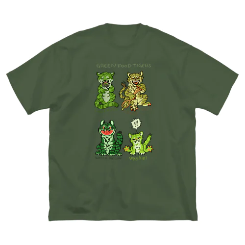 Green Food Tigers ビッグシルエットTシャツ