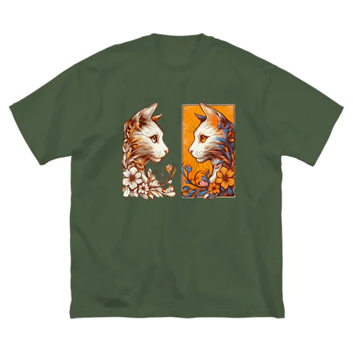 アールヌーボーな双子猫 Big T-Shirt
