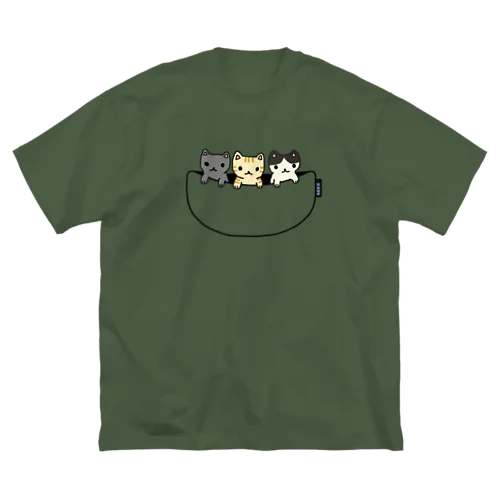 猫たち専用ポケット ビッグシルエットTシャツ