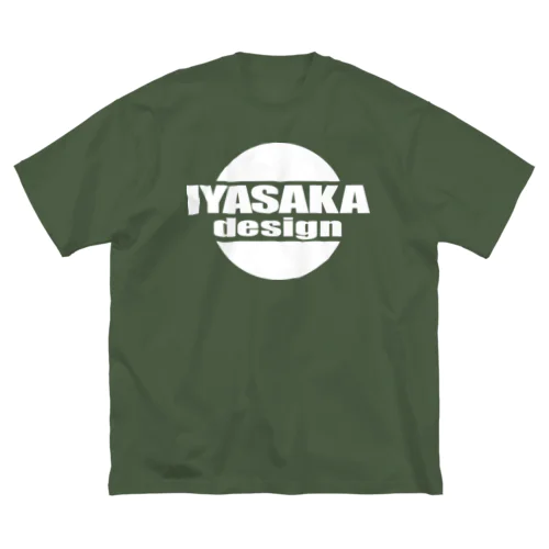 IYASAKA design ロゴ白 Big T-Shirt