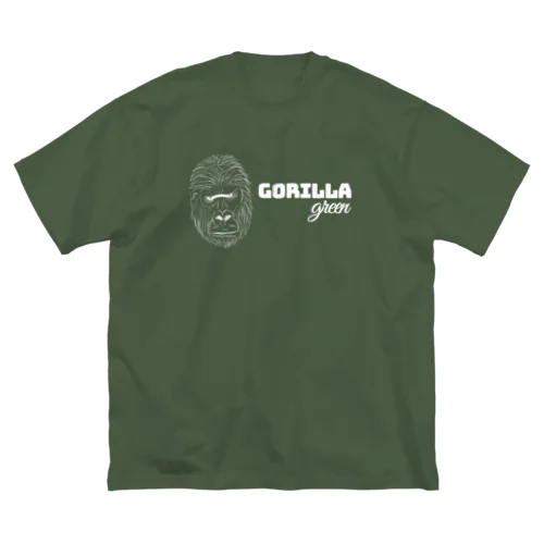 GORILLA green　ロゴ　WHITE ビッグシルエットTシャツ