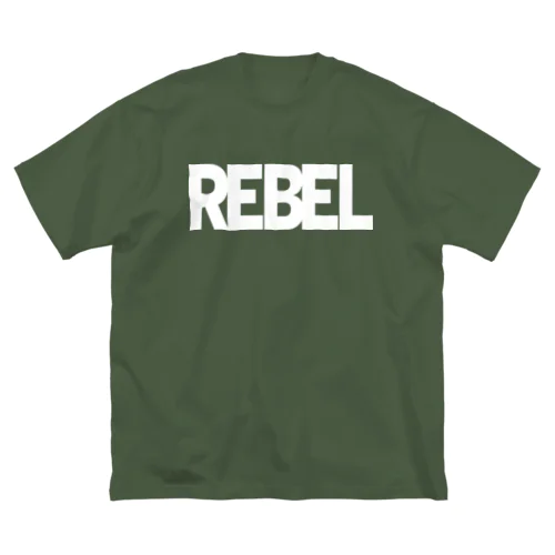 REBEL WHITE LOGO ビッグシルエットTシャツ