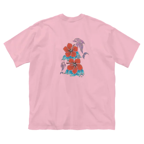 hibiscus & dolphins Big T-Shirt