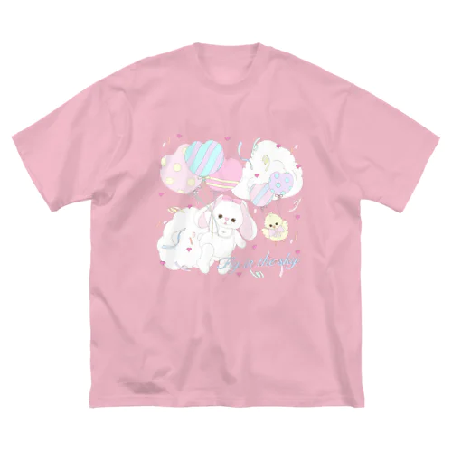 ちーちゃん　ぴびあちゃん　バルーン ビッグシルエットTシャツ