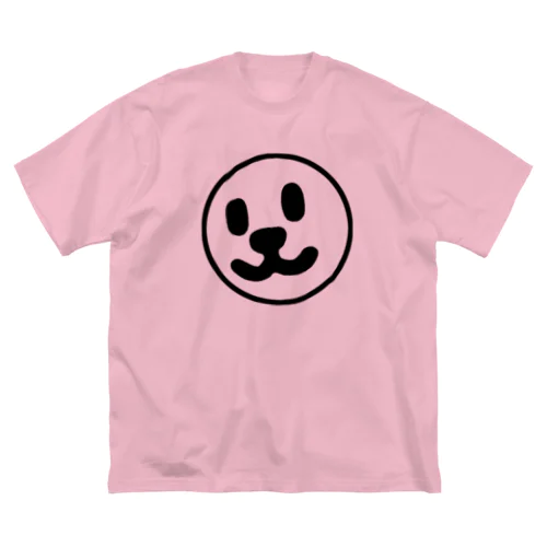 Smile Face Black Line Big T-Shirt