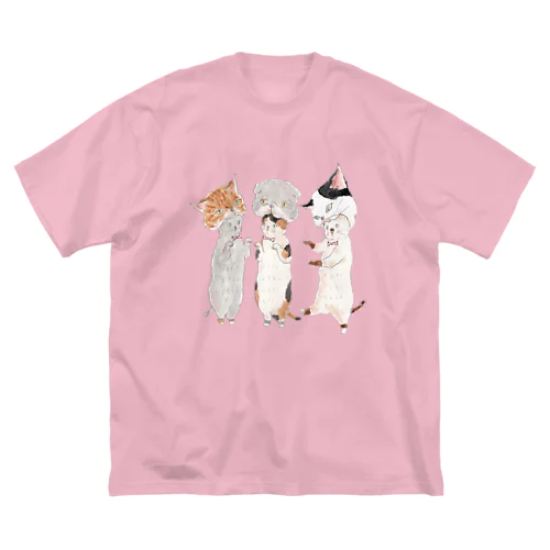 ねこがぶりにゃんこ ビッグシルエットTシャツ