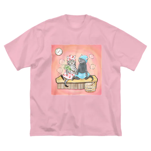 サウナにゃんこ Big T-Shirt