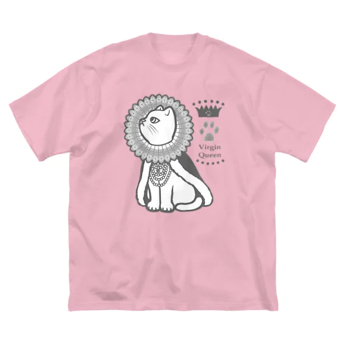 エリザベスカラー猫 ビッグシルエットTシャツ