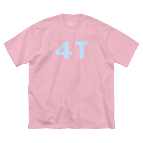 ４T（文字：ライトブルー） ビッグシルエットTシャツ