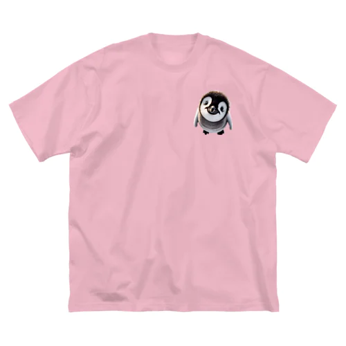 上目使いペンギン ビッグシルエットTシャツ