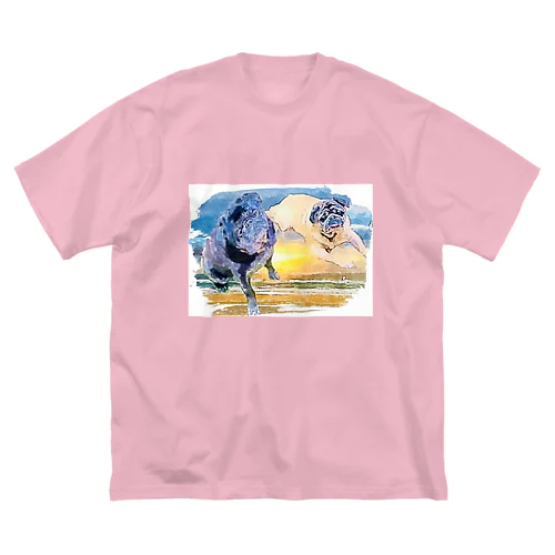 パグ犬　グッズ Big T-Shirt