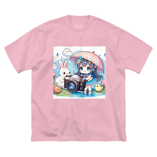 カメラと傘とうさ耳少女とシリーズ　撮影 Big T-Shirt