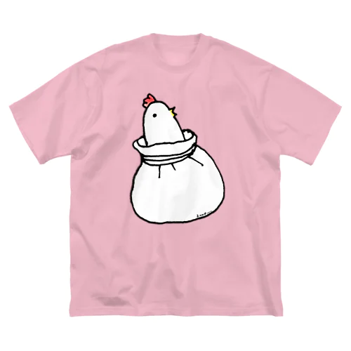 よいものです-いっぱいいっぱいのとり ビッグシルエットTシャツ