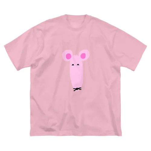 かおながネズミ ピンク ビッグシルエットTシャツ
