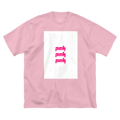 pink pink pink ビッグシルエットTシャツ