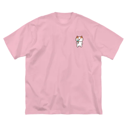 ねこさん(アイス) ビッグシルエットTシャツ