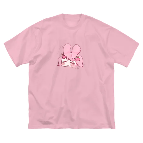 ふにふにぴんくうさぎ ビッグシルエットTシャツ