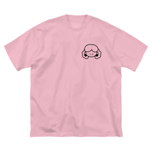 SOBAKASU ガール(ハートのイヤリング) ビッグシルエットTシャツ