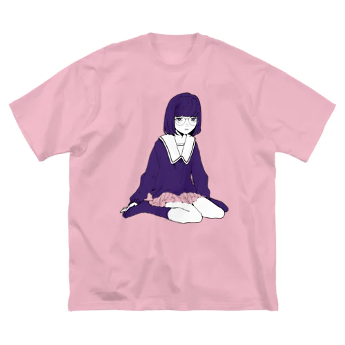 眼鏡JKちゃん ビッグシルエットTシャツ