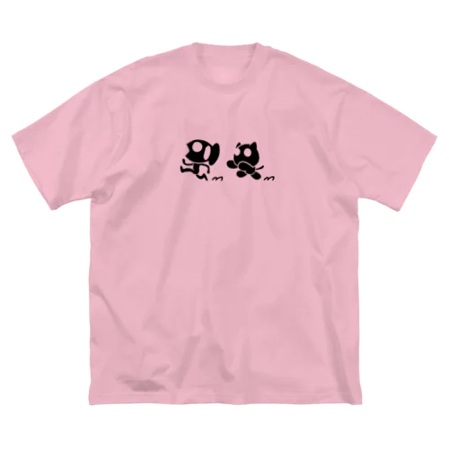 KURONEKO &SAKANA RUN ビッグシルエットTシャツ