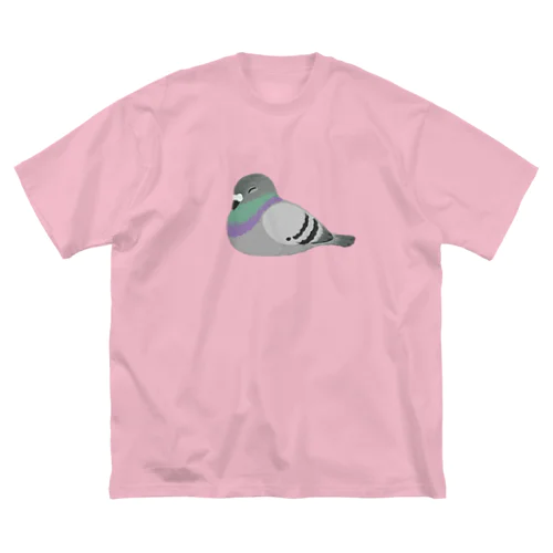 ねむるハト 루즈핏 티셔츠