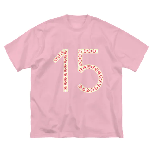 いちごのフルーツサンド柄「１５」 Big T-Shirt