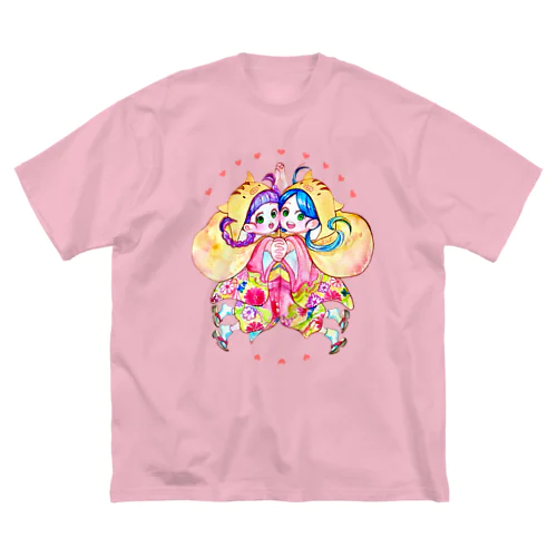 うりぼうずきんのふたごちゃん ビッグシルエットTシャツ