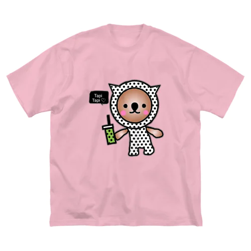 タピオカを愛するくまさんです。 ビッグシルエットTシャツ