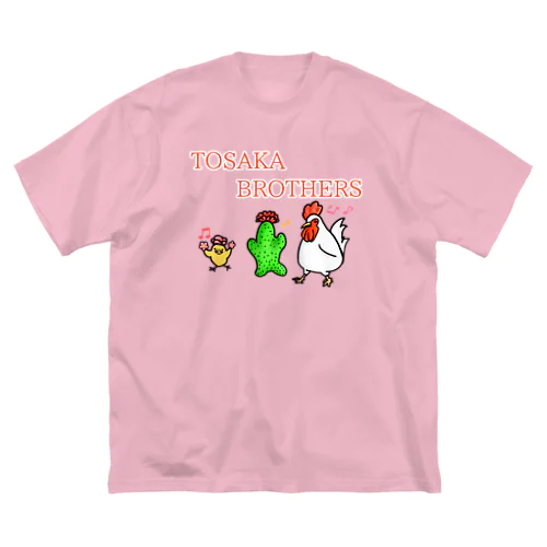 鶏冠ブラザーズ お散歩 ビッグシルエットTシャツ