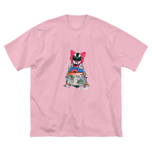 着物ぺんぎん―ケープと桃― Big T-Shirt